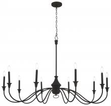  6259-076 - 10 LIGHT CHANDELIER FIXTURE IN METAL