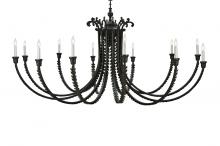  108852 - 80"W Oak Bough 12 LT Chandelier