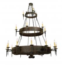  112084 - 72" Wide Warwick 21 Light Three Tier Chandelier