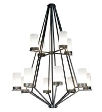  115096 - 60"W Galen 12 Lt Two Tier Chandelier