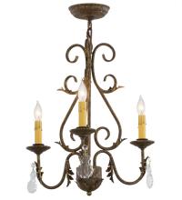  115925 - 18" Wide French Elegance 3 Light Chandelier