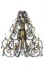  124019 - 72"W Serratina 32 LT Chandelier