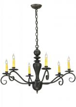  127878 - 33" Wide Emory 6 Light Chandelier