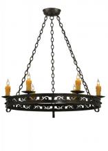  131389 - 36" Wide Sagebrush 6 Light Chandelier