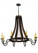  135754 - 50"W Barrel Stave Madera 8 LT Chandelier