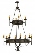  145936 - 48"W Lorenzo 12 LT Two Tier Chandelier