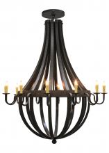  149172 - 72"W Barrel Stave Metallo 12 LT Chandelier