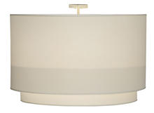  152504 - 44"W Cilindro White 2 Tier Textrene Flushmount