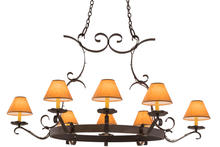  160119 - 53"L Handforged 8 LT Oblong Chandelier