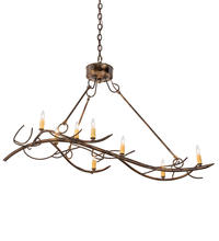  181655 - 44"L Winter Solstice 8 LT Oblong Chandelier