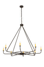  183491 - 57"W Brach Ring 8 LT Chandelier