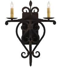  198850 - 15" Wide Fleur de Lys 2 LT Wall Sconce