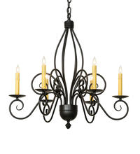  227498 - 28" Wide Squire 6 Light Chandelier