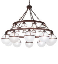  230704 - 60" Wide Bola Tavern 20 Light Two Tier Chandelier