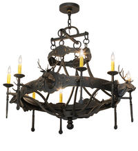  234729 - 40" Wide Stag 8 Light Chandelier