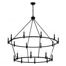  52708BK - Chandelier 18Lt