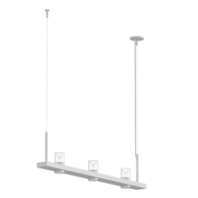  20QWL04B - 4' Linear LED Pendant with Clear w/Cone Uplight Trim