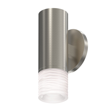  3052.13-FN25 - 3" One-Sided LED Sconce w/ Etched Ribbon Glass Trim and 25° Narrow Flood Lens