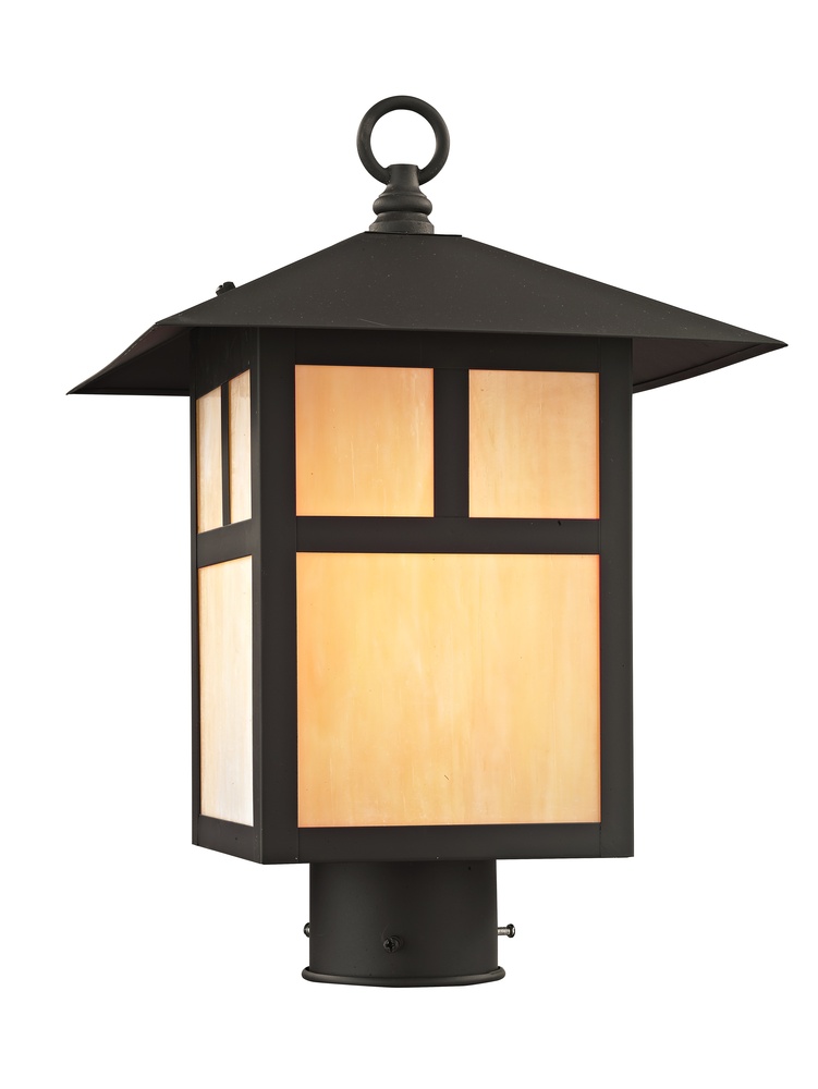 1 Light Bronze Outdoor Post Lantern