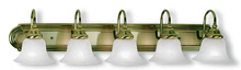  1005-01 - 5 Light Antique Brass Bath Light