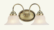  1532-01 - 2 Light Antique Brass Bath Light