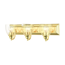  17073-02 - 3 Lt Polished Brass Vanity Sconce