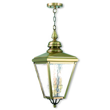  2035-01 - 3 Light AB Outdoor Chain-Hang Lantern
