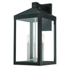  20585-04 - 3 Lt BK Outdoor Wall Lantern