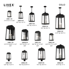  20862-04 - 4 Lt Black Outdoor Post Top Lantern