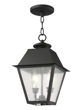  2167-04 - 2 Light Black Outdoor Chain Lantern