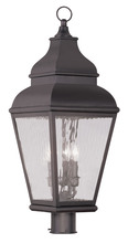  2606-07 - 3 Light Bronze Outdoor Post Lantern