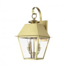  27215-08 - 2 Light Natural Brass Outdoor Medium Wall Lantern