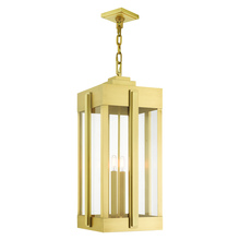  27720-08 - 4 Lt Natural Brass Outdoor Pendant Lantern