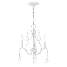  40843-60 - 3 Lt Antique White Chandelier