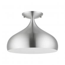  41050-66 - 1 Light Brushed Aluminum Semi-Flush Mount