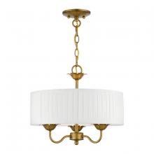  41773-48 - 3 Light Antique Gold Leaf Pendant Chandelier