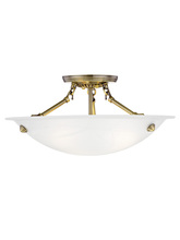  4273-01 - 3 Light Antique Brass Ceiling Mount