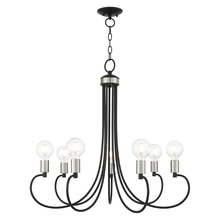  42927-04 - 7 Lt Black Chandelier