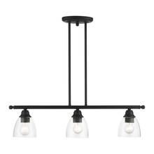  46337-04 - 3 Lt Black Linear Chandelier