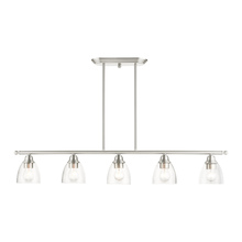  46338-91 - 5 Lt Brushed Nickel Linear Chandelier