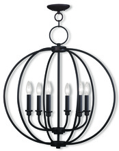  4666-07 - 6 Light Bronze Chandelier