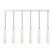  46757-69 - 6 Lt Shiny White Finish  Linear Pendant