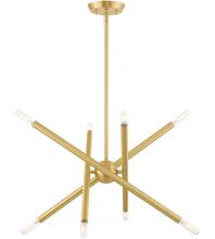  46774-12 - 8 Lt Satin Brass Chandelier