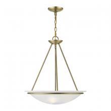  4826-01 - Antique Brass 3-Light Pendant Chandelier