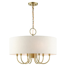  49806-01 - 7 Lt Antique Brass Pendant Chandelier