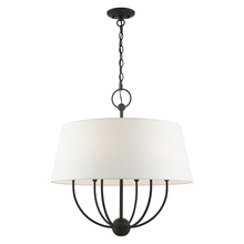  49846-04 - 6 Lt Black Pendant Chandelier