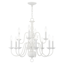  5012-03 - 12 Lt White Chandelier