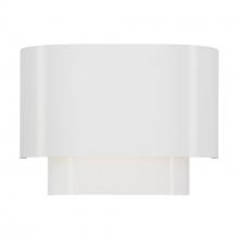  50299-03 - 1 Light White ADA Sconce with White Metal Shade with Shiny White Inside