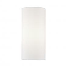  50310-03 - 1 Light White ADA Sconce with Hand Crafted Off-White Fabric Hardback Shades