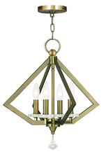  50664-01 - 4 Light Antique Brass Chandelier